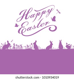 Happy Easter banner, vector
