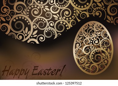 Happy Easter banner, vector illustration