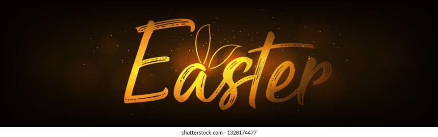 Happy Easter Banner, Vector Illustration Design.