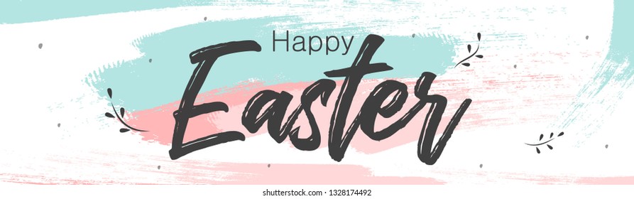 Happy Easter Banner, Vector Illustration Design.