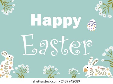 Happy Easter Banner vector Ilustration.