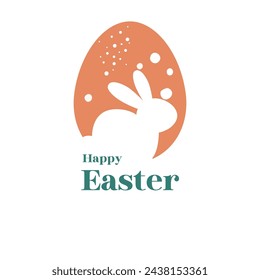 Happy Easter banners, greeting cards, posters, holiday covers or social media post. Trendy Easter square abstract templates. Modern art in minimalist style