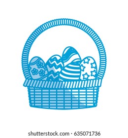 happy easter basket egg decoration image
