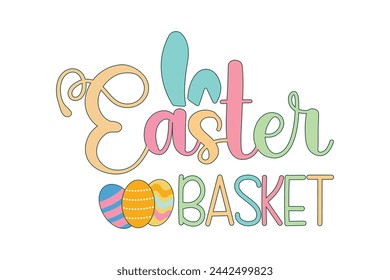 Happy Easter Basket T Shirt Design