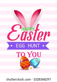 Happy Easter with a beautiful background