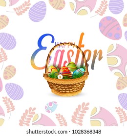 Happy Easter with a beautiful background