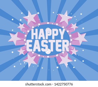 happy easter, beautiful greeting card background, poster or banner for summer party event