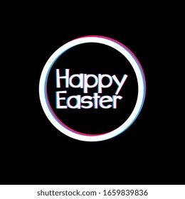 happy easter, beautiful greeting card background or template banner with black theme. vector design illustration