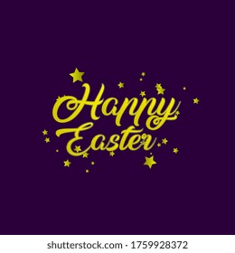 happy easter, beautiful template banner with star theme. vector design illustration, graphics elements for t-shirts, the sign, badge or greeting card and background photo booth