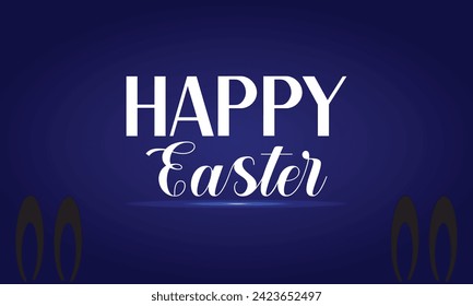 Happy Easter Beautiful Text Design And Gradient Background