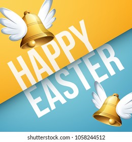 Happy Easter and easter bells