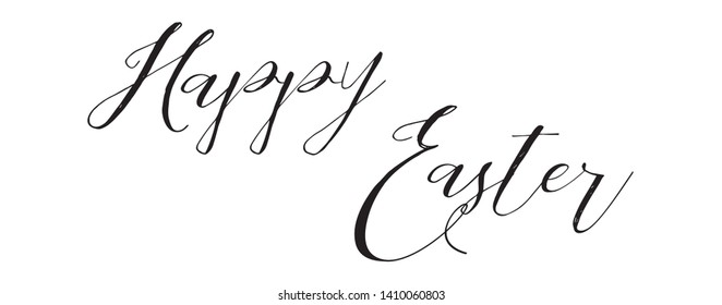 Happy Easter Bespoke Hand Lettering Inscription. Graphic Calligraphy Illustration Element - Illustration