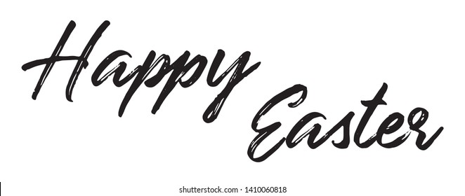 Happy Easter Bespoke Hand Lettering Inscription. Graphic Calligraphy Illustration Element - Illustration