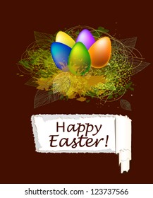 Happy Easter. bird's nest
