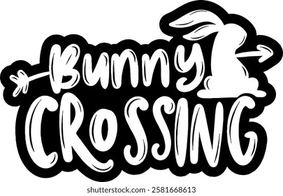 happy easter black vector graphic design and cut file