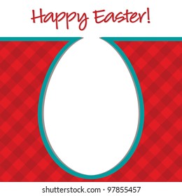 "Happy Easter" bright egg card in vector format.