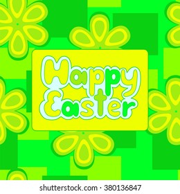 Happy Easter. Bright greeting card. Vector illustration.
