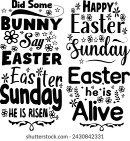 Happy Easter Bundle design, Christian Easter bunny Bundle, Retro Easter Cut Files Cricut, Good for Happy Easter tshirt design