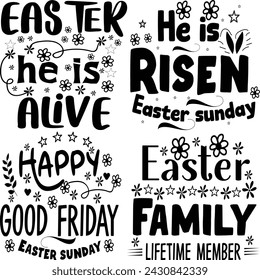 Happy Easter Bundle design, Christian Easter bunny Bundle, Retro Easter Cut Files Cricut, Good for Happy Easter tshirt design