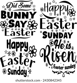 Happy Easter Bundle design, Christian Easter bunny Bundle, Retro Easter Cut Files Cricut, Good for Happy Easter tshirt design