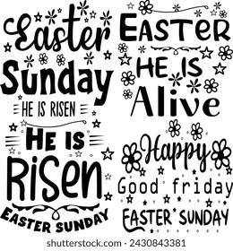 Happy Easter Bundle design, Christian Easter bunny Bundle, Retro Easter Cut Files Cricut, Good for Happy Easter tshirt design