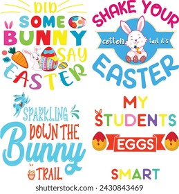Happy Easter Bundle design, Christian Easter bunny Bundle, Retro Easter Cut Files Cricut, Good for Happy Easter tshirt design