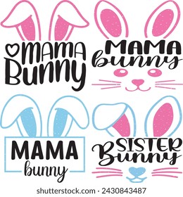 Happy Easter Bundle design, Christian Easter bunny Bundle, Retro Easter Cut Files Cricut, Good for Happy Easter tshirt design