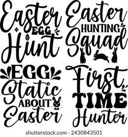 Happy Easter Bundle design, Christian Easter bunny Bundle, Retro Easter Cut Files Cricut, Good for Happy Easter tshirt design