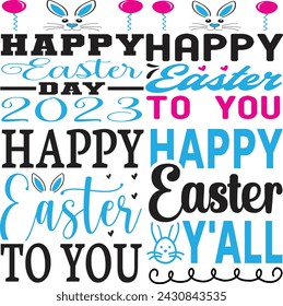 Happy Easter Bundle design, Christian Easter bunny Bundle, Retro Easter Cut Files Cricut, Good for Happy Easter tshirt design
