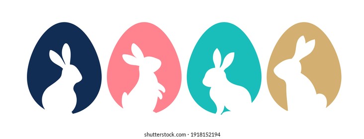 Happy Easter  bunnies  flowers   eggs  Folk style design