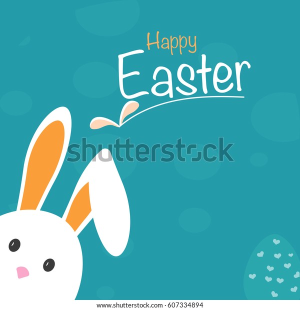 Happy Easter Bunny Background Design Stock Vector (Royalty Free