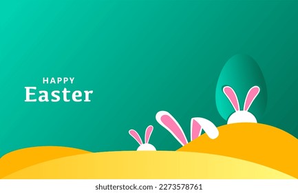 Happy Easter bunny background wallpaper