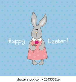 happy Easter bunny card