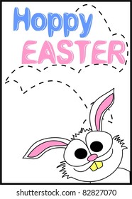 a happy Easter bunny card
