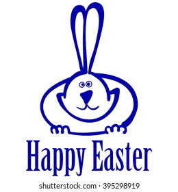 Happy Easter Bunny. Cartoon bunny.