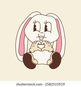 Happy Easter Bunny. Cute Holiday Character