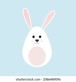Happy Easter Bunny . Cute Rabbit cartoon character. Vector illustration.