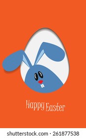 Happy Easter. Bunny Ears Vector