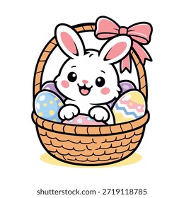 Diseño feliz de la camiseta del conejito y del huevo de Pascua, elemento del diseño de Pascua