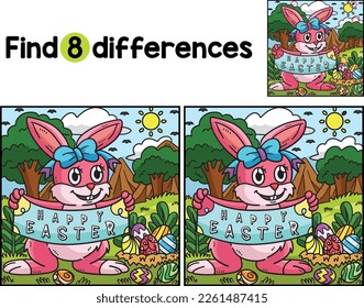 Happy Easter Bunny Find The Differences