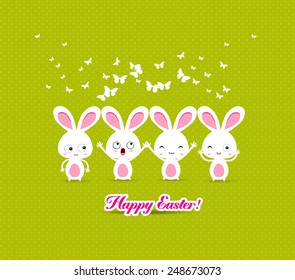 happy easter with bunny funny