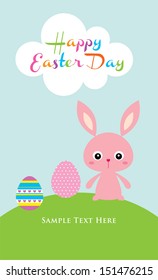 happy easter bunny greeting card