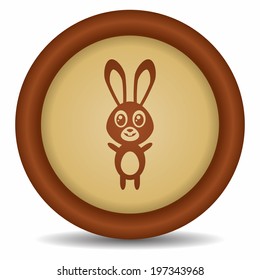 Happy easter bunny icon