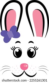 happy easter  bunny mask illustration 