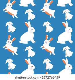 Happy easter bunny patterns for holiday design and decoration.