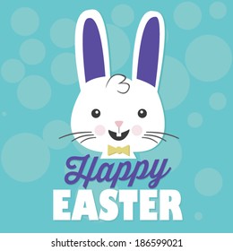 Happy Easter Bunny Rabbit Vector