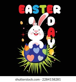 Happy Easter bunny T Shirt design