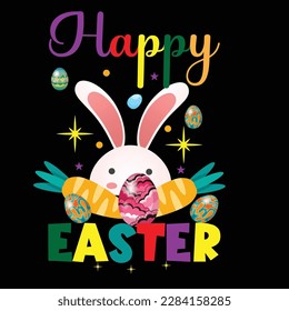 Happy Easter bunny T Shirt design