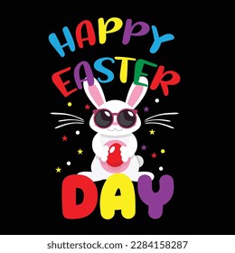 Happy Easter bunny T Shirt design