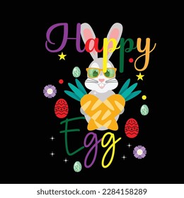 Happy Easter bunny T Shirt design